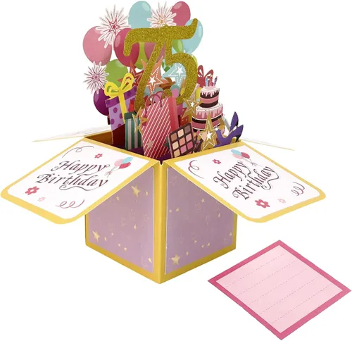 Miniatura 21 de Asmallgf Dulce Tarjeta de Cumpleaños Desplegable del 12º Cumpleaños para Niña y Niño, Gran Regalo de Cumpleaños de 12 Años para Hija, Sobrina