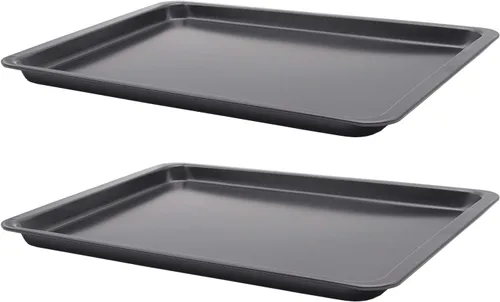 Miniatura 11 de Bandeja para hornear pequeña antiadherente de 9.45 x 7.09 pulgadas (interior 7.5 x 6), bandeja mini para galletas de 8 pulgadas, molde para horno