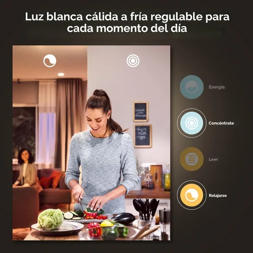 Miniatura 4 de Philips Hue - Paquete de 2 bombillas LED A19, compatibles con Bluetooth y Zigbee (opcional Hue Hub), activadas por voz con Alexa y Google Assistant