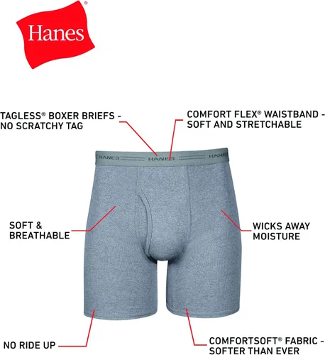 Miniatura 2 de Hanes Calzoncillos bóxer surtidos para hombre, paquete de 7