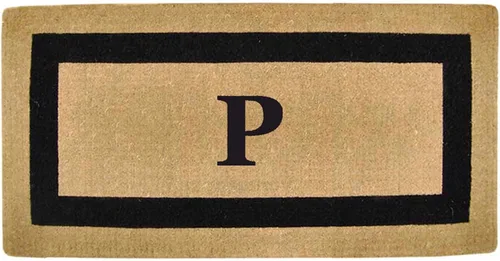 Miniatura 79 de Tapete de fibra de coco natural, para puerta de entrada, rectangular, resistente, para patio, atrapador de suciedad antideslizante, decoración