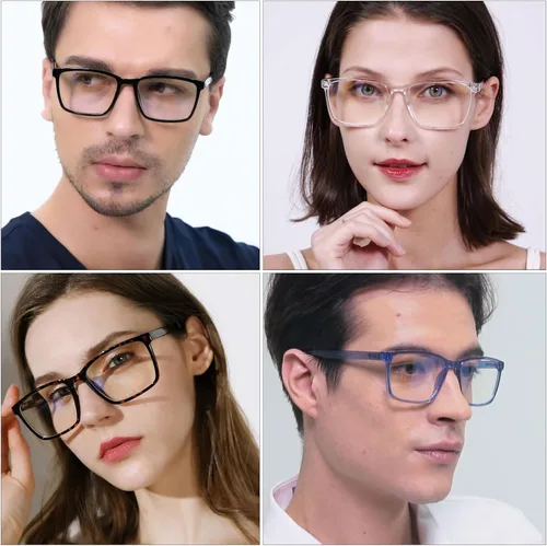 Miniatura 3 de ANDWOOD Gafas de bloqueo de luz azul para hombres y mujeres, filtro de computadora, marco grande, bloqueador de luz azul, antirayos azules, ligeros