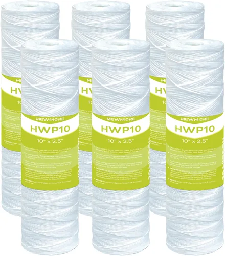 Cartucho de filtro de agua de 20 micrones para toda la casa, filtros de sedimentos para heridas de cuerda para agua de pozo, reemplazo universal