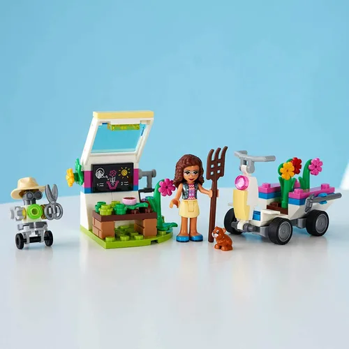 Miniatura 7 de LEGO Friends Olivia's Flower Garden 41425 Juguete de construcción para niños; este jardín de juegos viene con 2 figuras construibles, Friends Olivia