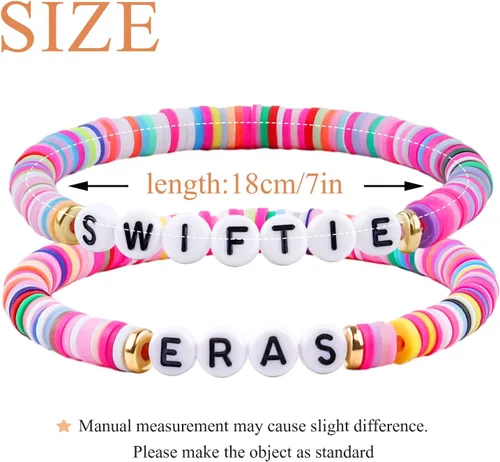Miniatura 7 de EORRZZY Pulseras de la amistad TS Merch Singer Music Album Inspirado Pulsera Regalos para Fans Niños, Mujeres Niñas Decoración de Fiesta