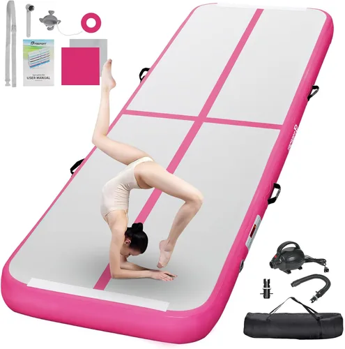 Miniatura 22 de FBSPORT - Colchonetas inflables de entrenamiento de 4 u 8 pulgadas de grosor, pistas de gimnasia para uso en el hogar, animadoras, yoga