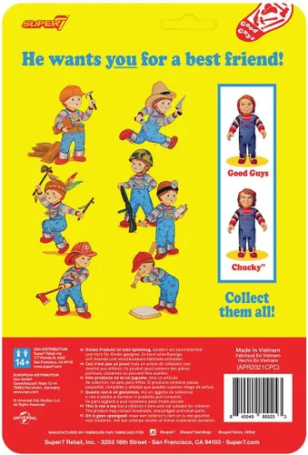 Miniatura 3 de SUPER7 Childs Play Chucky Figura de reacción, multicolor, std (CPLYW01-CKY-02)