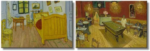 Miniatura 35 de wall26 - Les Alyscamps (Avenue in Arles) / Avenue of Poplars in Autumn de Vincent Van Gogh - Reproducción de pintura al óleo en juego de 2