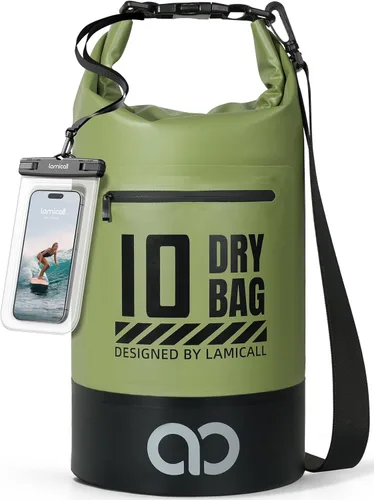 Miniatura 18 de Lamicall Mochila seca impermeable - [Durable y flotante] 5L/10L/20L/30L/40L bolsa grande impermeable con funda impermeable para teléfono para kayak