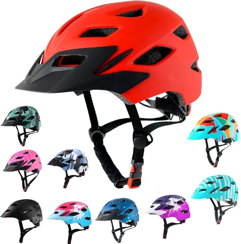 Miniatura 12 de Kids Bike Helmet,Bavilk Kids Boys Girls Bike Helmets with LED Light Detachable Visor Children Youth Teen Multi-Sport for Skating Cycling Scooter