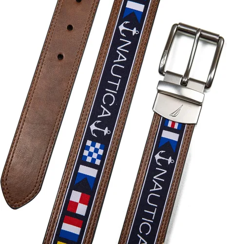 Miniatura 5 de Nautica Cinturón reversible para hombre con patrón de bandera