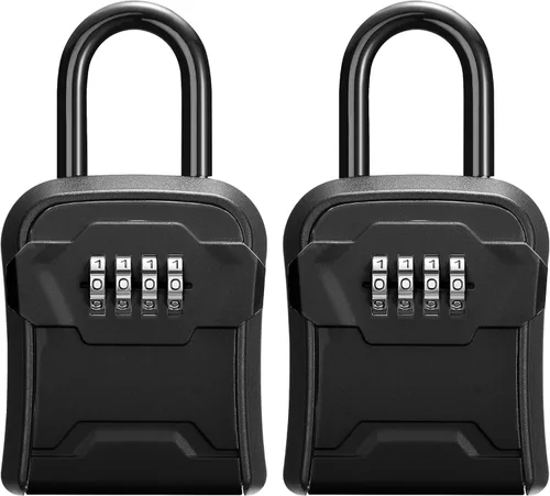 Miniatura 13 de Puroma Caja de Seguridad, Caja de Llaves con Cerradura de Montaje en Pared y Caja de Seguridad Portátil con Código Reiniciable, Caja de Seguridad