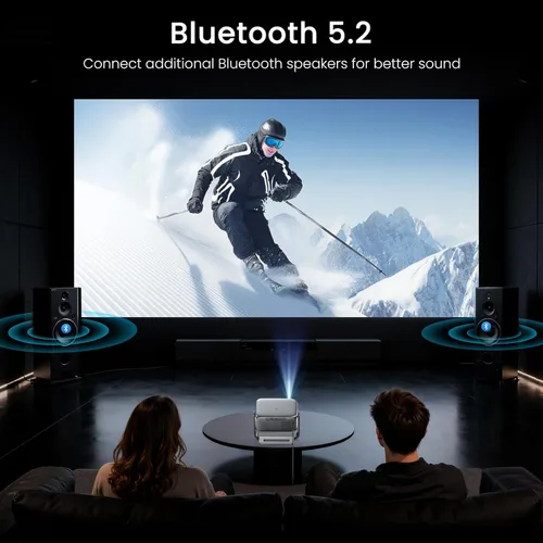 Miniatura 15 de Proyector para exteriores de Google TV con licencia oficial ANSI 2000 4K Full HD, proyector inteligente con WiFi y Bluetooth