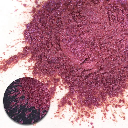 Miniatura 2 de Ceya Polvo Mica Camaleón, 50g/1.8oz Ámbar Rosado Cromo Polvo para Uñas, Pigmento de Efecto Perlescente con Cambio de Color de Grado Cosmético