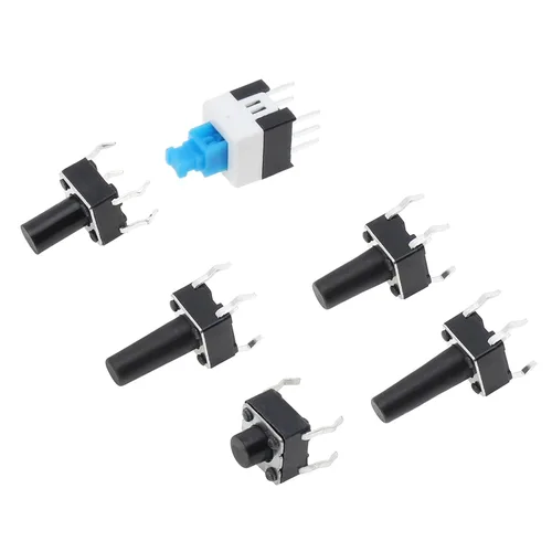 Miniatura 8 de Interruptor táctil de botón pulsador micro momentáneo interruptor 10 valores 0.236x0.236 in 4 pines 180 piezas kit surtido interruptores pulsadores