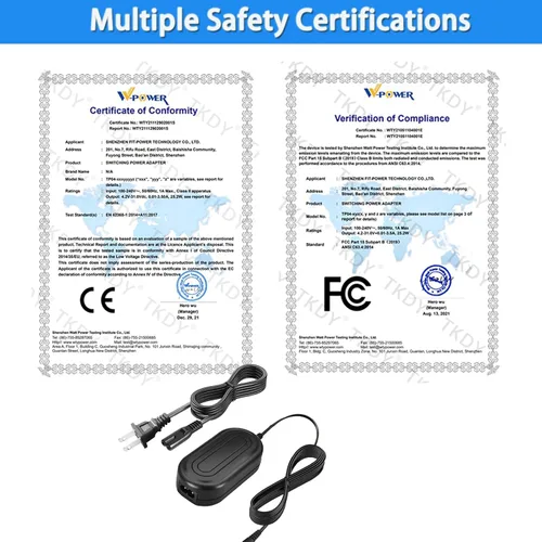 Miniatura 6 de CA-110 Cargador de videocámara CA110 Kit de cable de alimentación para Canon VIXIA HF M50 R800 R80 R700 R500 M52 M500 HF-R70 HF-R72 HF-R700 R50 R52