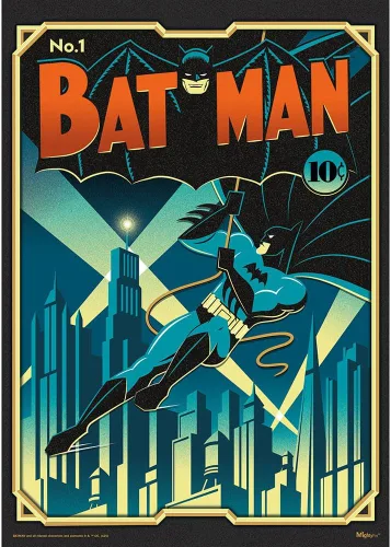 Miniatura 10 de MIGHTYPRINT DC Comics - Batman - Batman - Sunset City - Arte de pared duradero de 17 x 24 pulgadas, no hecho de papel, coleccionable con licencia