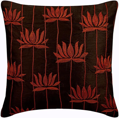 Miniatura 20 de The HomeCentric Fundas de almohada, fundas de cojín decorativas marrones para sofá de 16 x 16 pulgadas (15.7 x 15.7 in), cojines jacquard, 7. Marrón