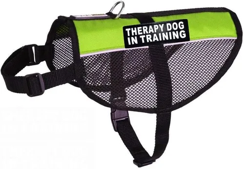 Miniatura 2 de Therapy Dog mesh Vest Harness Cool Comfort Nylon Purchase Comes with 2 Reflective Therapy Dog in Training Patches. Please Measure Your Dog Before