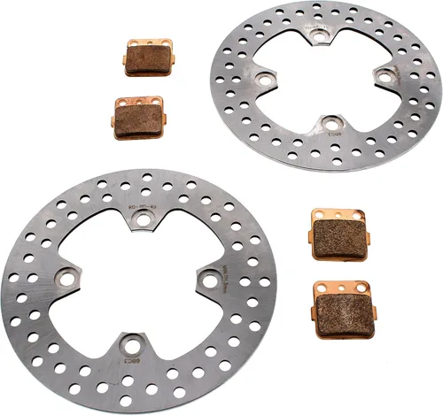 Rotores de freno delanteros y pastillas de freno estándar 2003-2007 para Kawasaki KVF360 4X4 Prairie