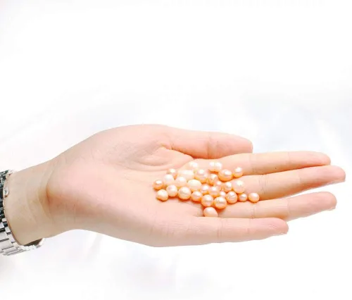 Miniatura 2 de NewEGG Big Oyster Pearl Party - Cuentas ovaladas cultivadas de agua dulce (0.197-0.276 in, 28 unidades/lote), ostras con perla interior para mujeres