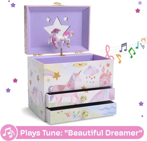 Miniatura 4 de JewelKeeper - Joyero musical grande con 2 cajones