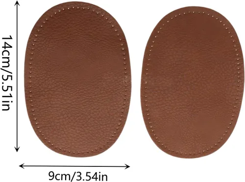 Miniatura 2 de BeeSpring 2 Piezas De Cuero Pu Parche Coser En Parches Repir Codo Rodilla Para Ropa Accesorios De Ropa - Color Café