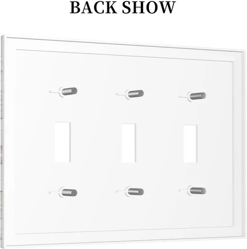 Miniatura 841 de Placa Decorativa de Pared de Granja Rústica con Cuerno de Madera para Puerta de Granero 1 Banda Duplex Cubiertas de Toma Eléctrica Soltera