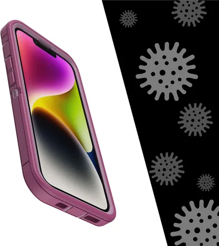 Miniatura 2 de OtterBox Defender Series - Funda sin pantalla para iPhone 14 y iPhone 13 (solamente), solo funda, (cielo matutino rosado)