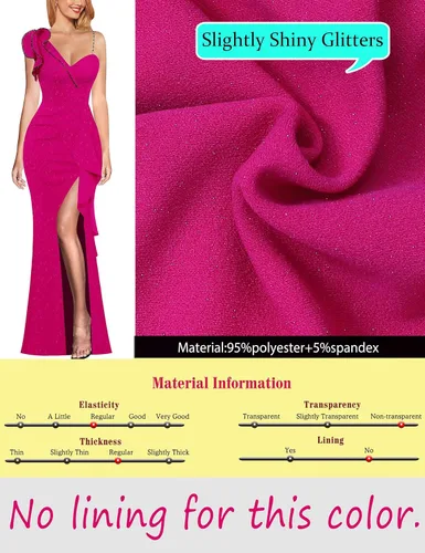 Miniatura 7 de VFSHOW Vestido largo de fiesta formal con volantes y tirantes para el hombro, para mujer, vestido largo sexy con cuello en V dividido para cóctel