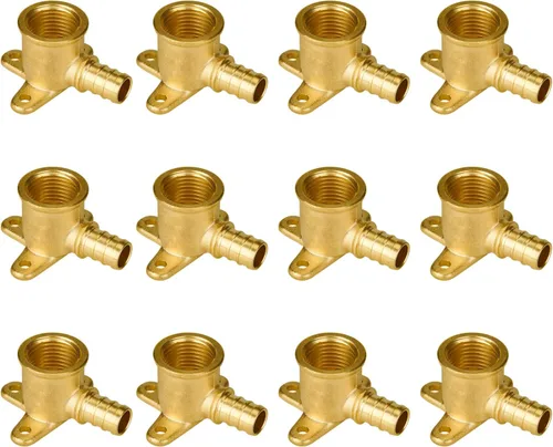 Miniatura 48 de SUNGATOR Paquete de 50 accesorios Pex de 1/2" en T, accesorios Pex de 1/2 pulgada en T, sin plomo, de latón, certificados NSF