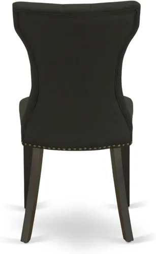 Miniatura 11 de East West Furniture ANGA3-ABK-24 - Juego de comedor de 3 piezas para espacios pequeños que contiene una mesa de cocina redonda con pedestal y 2