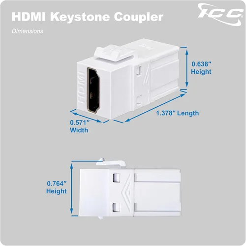 Miniatura 7 de ICC Acoplador modular HDMI en estilo HD, negro, individual