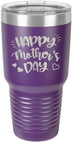 Miniatura 18 de Taza de viaje con texto en inglés "HAPPY MOTHERS DAY 30 oz Drink Tumbler with Straw " grabado con láser con divertidas citas " Compare con Yeti