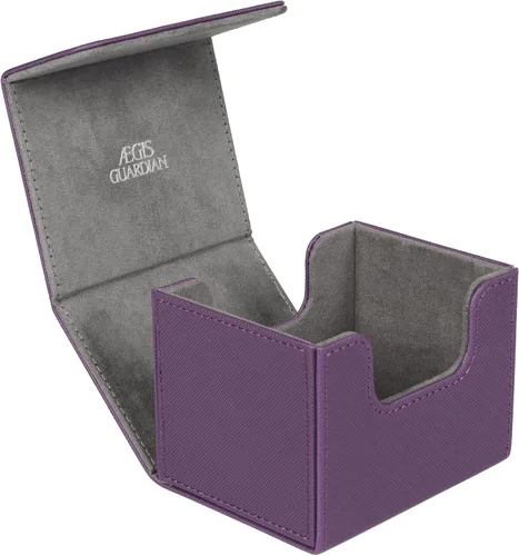 AEGIS GUARDIAN - Caja de cartas para MTG, Commander Deck Box con capacidad para más de 120 tarjetas con funda, soporte de cuero fuerte para tarjetas