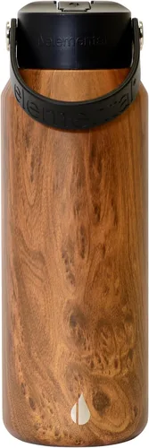 Miniatura 35 de Elemental Botella de agua aislada de 24 onzas con popote, botellas de agua con núcleo de acero inoxidable 100% a prueba de fugas para viajes, Beige