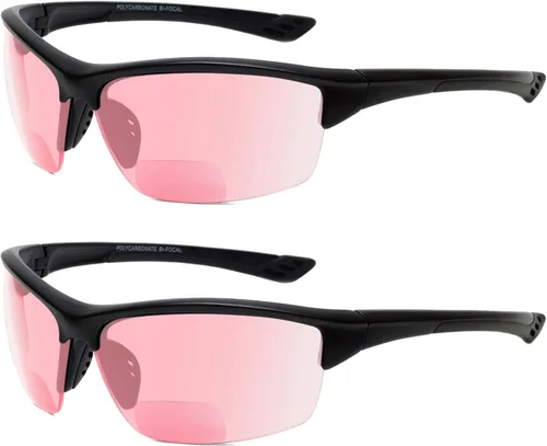 Miniatura 10 de Calabria Sport 202BF - Gafas de seguridad bifocales para lectura para hombres y mujeres, antivaho envolvente, protección UV tintada, sin montura