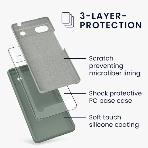 Miniatura 391 de kwmobile Funda Compatible con Google Pixel 6 Pro - Funda de teléfono de silicona TPU con acabado suave - Azul Arrecife