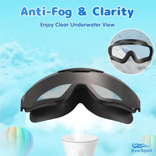 Miniatura 4 de EverSport - Paquete de 2 gafas de natación para niños de 8 a 16 años, capa extra de silicona, gafas de natación para niños, adolescentes, jóvenes