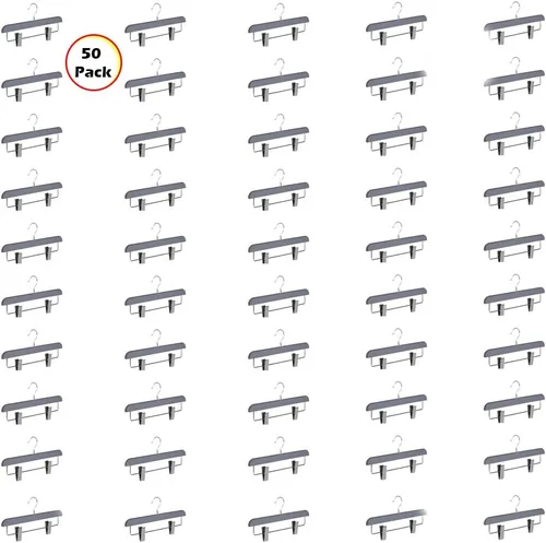 Miniatura 20 de Abs - Perchas de plástico para pantalones, perfectas para faldas, pantalones, pantalones de vestir, jeans y más, juego de 5 unidades, color dorado