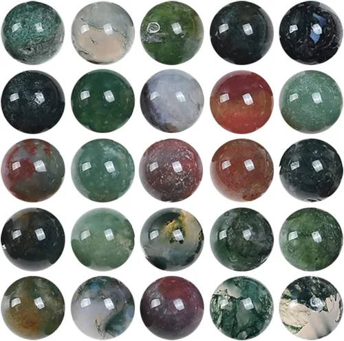 Miniatura 11 de Cuentas sueltas de ágata natural a rayas azules de 0.236 in Cuentas de piedra redondas para hacer pulseras joyería aprox. 62/pcs