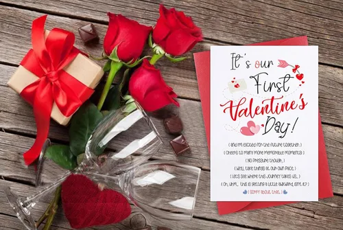 Miniatura 4 de D24TIME Divertida tarjeta de felicitación para el primer día de San Valentín para novio/novia, tarjeta de felicitación con sobre, romántica
