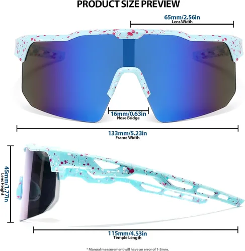 Miniatura 5 de Youth Baseball Sunglasses for Boys Girls Softball Cycling Sports Sunglasses Kids Lightweight UV Protection