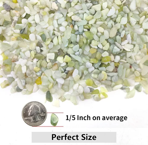 Miniatura 4 de YISZM Piedras suculentas y cactus de 5 libras, piedras pulidas decorativas naturales de jade de 1/5 pulgadas, rocas de río para plantas, jarrones