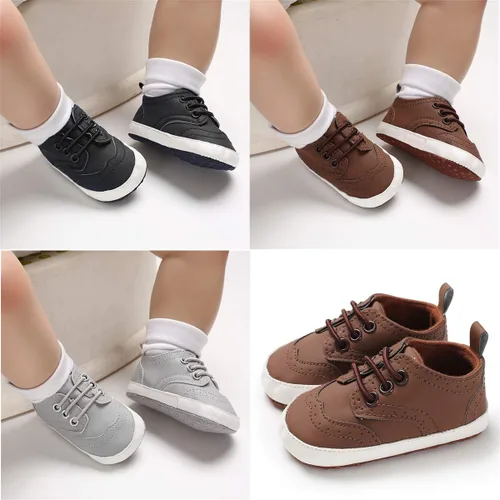 Miniatura 13 de COSANKIM Zapatos deportivos para bebé niño y niña, zapatos de tobillo altos, antideslizantes, suela suave, zapatos de cuna para niños pequeños