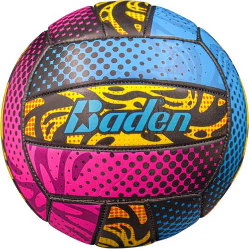 Miniatura 8 de Baden Fun Design Official Size & Weight Indoor & Outdoor Volleyball Bright & Beachy! Soft Touch Synthetic Leather, Durable Stitching All Ages