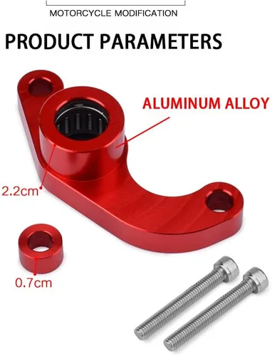 Miniatura 3 de Soporte de eje de cambio CNC Aluminio Palanca de Cambios Soporte de Soporte de Cambio Compatible con Z900 Z900RS Z900RS Cafe 2018-2022 (rojo)