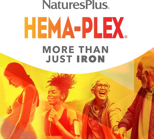 Miniatura 7 de NaturesPlus Hema-Plex Iron - 60 cápsulas de acción rápida - 85 mg de hierro quelado - Salud total de la sangre - con vitamina C y bioflavonoides