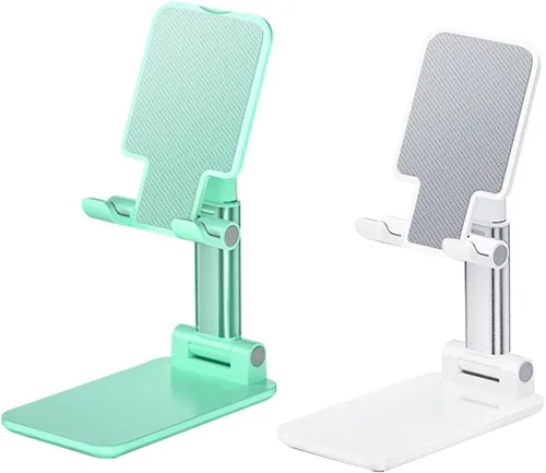 Miniatura 11 de Soporte para teléfono celular, soporte de teléfono celular ajustable en ángulo con almohadilla de silicona para escritorio, soporte de teléfono