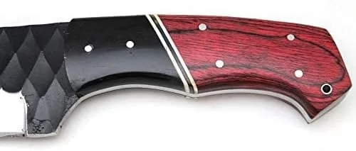 Miniatura 4 de Cuchillo Wild Turkey de hoja fija, acero al carbono, con funda de cuero